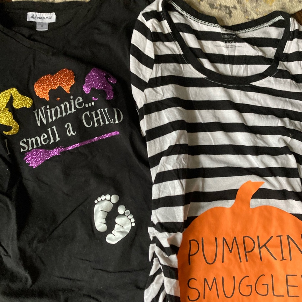Halloween Maternity Shirts lot